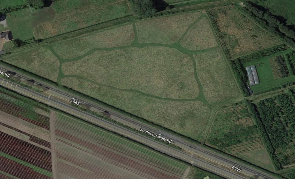 Layout of paths on the land for sale at Banks near Southport.